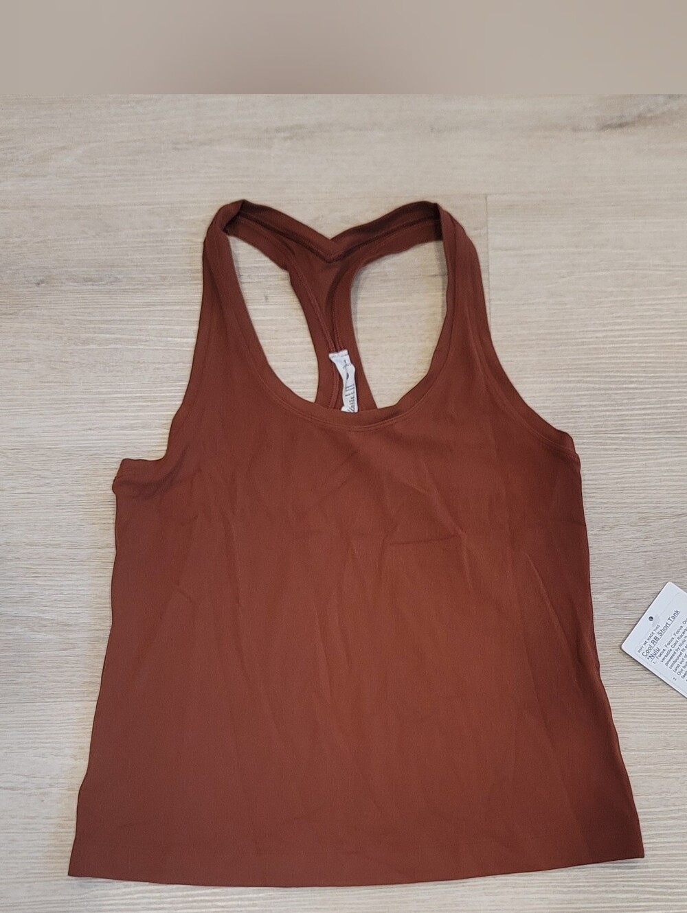 New Lululemon Cool RB Racerback Tank Nulu Size 8 DKTE Dark Terracotta